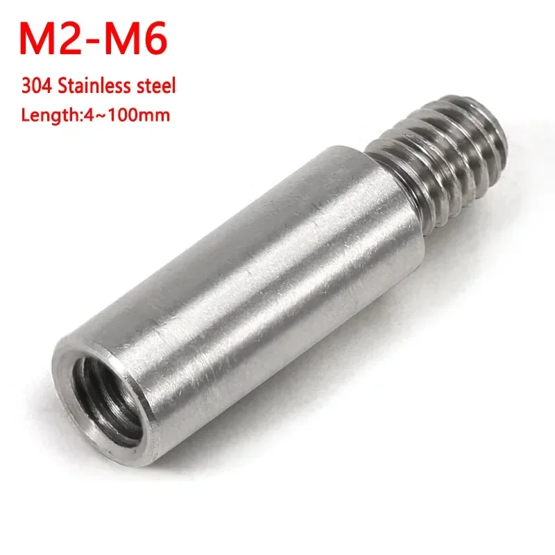 M2 M2,5 M3 M4 M5 M6 + 4/6/8 mm 304 Edelstahl Sechskant-Abstandshalter Stecker auf Buchse Abstandsschraube Image