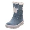 Winterstiefel SUPERFIT "FLAVIA WMS: Mittel", Kinder, Gr. 33, silber (hellblau, silberfarben), Veloursleder, Polyester, Leder, casual, Schuhe, Snowboots mit wasserdichter GORE-TEX, Größenschablone zum Download