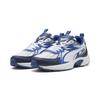 Sneaker PUMA "Milenio Tech Sneakers Erwachsene", Gr. 45, weiß mountain blau silber metallic, Obermaterial: Textil, Synthetik; Futter: Textil; Innensohle: Textil; Laufsohle: Gummi, Schuhe