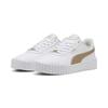 Sneaker PUMA "Carina 3.0 Day Night Sneakers Damen", Gr. 38, weiß (weiß gold), Obermaterial: Textil, Synthetik; Futter: Textil; Innensohle: Textil; Laufsohle: Gummi, Schuhe