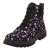Schnürstiefelette SUPERFIT "ABBY NOVA WMS: Mittel", Kinder, Gr. 32, schwarz, Veloursleder, Polyester, Leder, modisch, Schuhe, Schnürboots mit Reißverschluss, Größenschablone zum Download