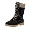 Winterstiefel REMONTE, Damen, Gr. 38, schwarz (schwarz, beige), Leder, Lederimitat, Textil, kontrastfarbene Details, casual, Schuhe, Schnürboots, Stiefelette mit wasserabweisender Tex-Ausstattung