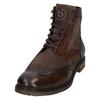Schnürboots BUGATTI, Herren, Gr. 46, braun, Leder, Basic, Schuhe, Stiefel, Anzugschuh, Boots mit eleganter Flügelkappe