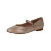 Riemchenballerina CAPRICE "Caprice Ballerinas Leder", Damen, Gr. 37, gold, Leder, casual, Schuhe
