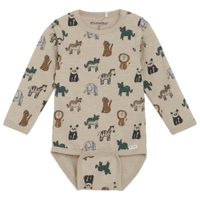 Minymo - Kid's Body L/S AOP - Alltagsunterwäsche Gr 62 beige Image