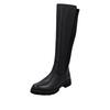 Stiefel REMONTE, Damen, Gr. 39, Varioschaft, schwarz, Leder, Lederimitat, Elastischer Einsatz, unifarben, klassisch, Schuhe, Langschaftstiefel, Stretchstiefel, mit herausnehmbarer Einlage