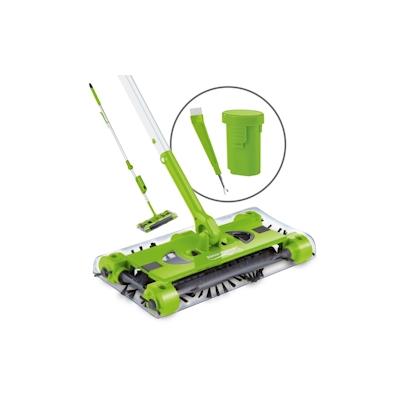 TV Werbung Unser Original Akku-Besen Swivel Sweeper G2 + Ersatz-Akku - kabellos und wiederaufladbar - Limegreen Image