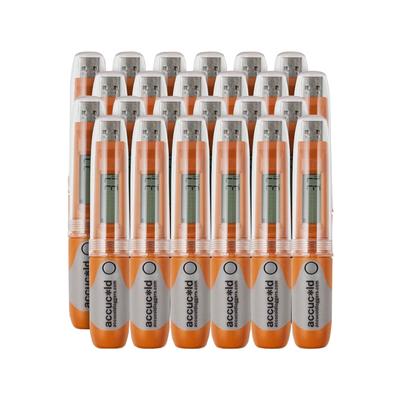 Accucold DLSA11CAL-24P Portable NIST Calibrated USB Temperature Data Logger w/ LCD Display - 24 pack