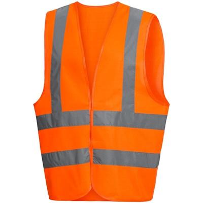 Warnwesten, Polyester en iso 20471, mit Schulterreflexstreifen, warn-orange Image