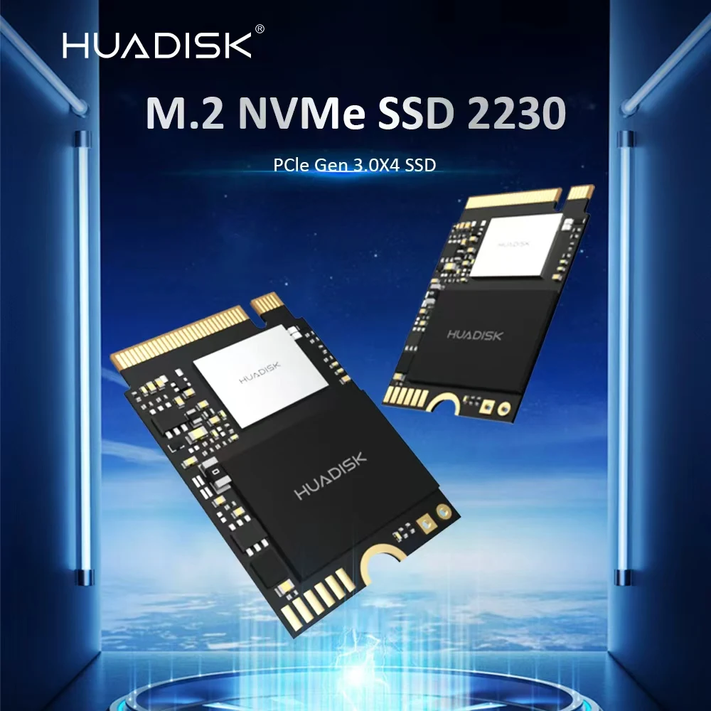 HUADISK NVMe M2 SSD 256GB 512GB 1TB M.2 NVMe PCIe Gen 3x4 2230 pour Mini PC Microsoft Surface ProX/Pro7 ROG ALLY SDD Repiace