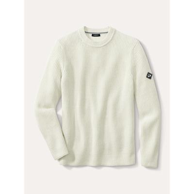 Walbusch Herren Patentstrick-Pullover Weiss Image