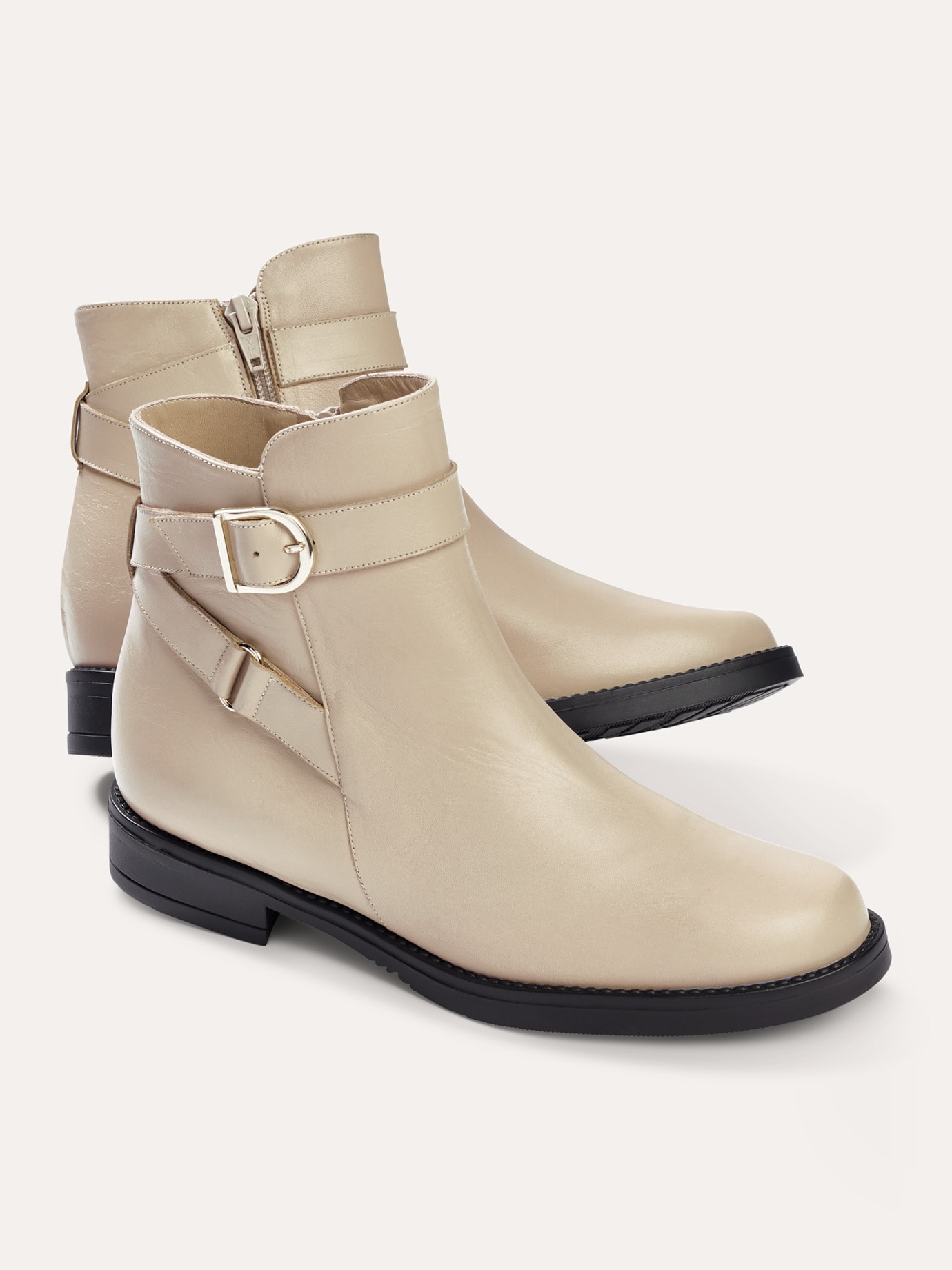 Walbusch Damen Soft Kurz-Stiefel Beige noch offen: Muster