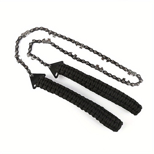 ultra-scharfe Taschenkettensäge, leichte, tragbare Überlebensausrüstung fürs Campingamp;Notfalleinsatz Klinge aus rostfreiem Stahl wasserdichte Aufbewahrungstasche inklusive Paracord-Griff Image