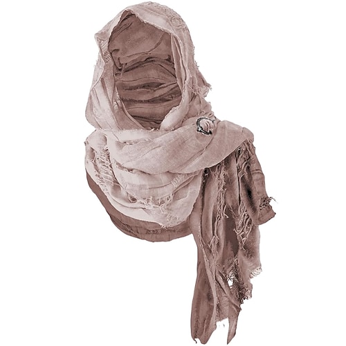 Retro Vintage Mittelalterlich Renaissance Schal Mit Kapuze Schals Wikinger Ranger Zerrissen Kostüm Herren Damen Unisex Vikinger Halloween Karneval Leistung Party LARP Erwachsene Schal Ganzjahres Image