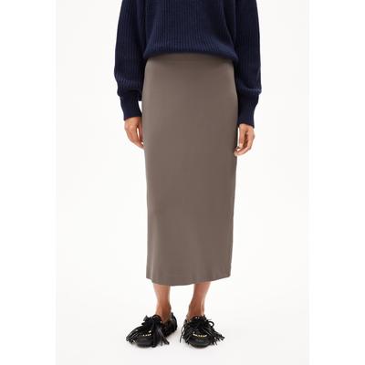 PATINAA SKIRT | Jerseyrock aus LENZING™ ECOVERO™ Viskose Mix - braun (L) Image