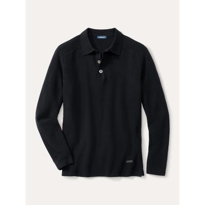 Walbusch Herren Patentstrick-Polopullover Schwarz Image