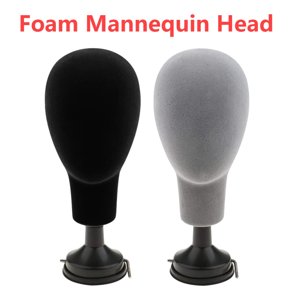 Testa di manichino in schiuma maschio femmina EPS floccaggio testa di manichino modello berretto cappello occhiali parrucca espositore rack fotografia puntelli testa
