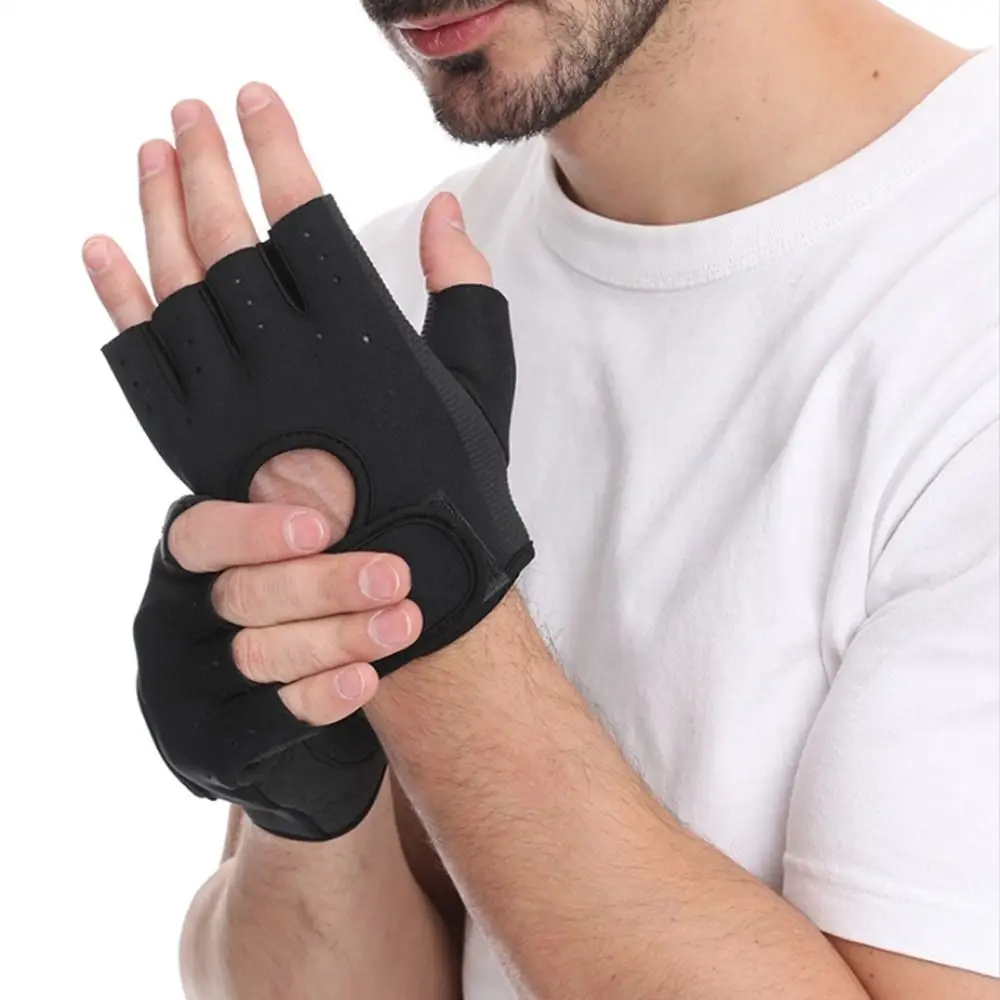 Rutschfeste Silikon-Handschuhe mit hohlem Rücken, Bodybuilding-Training, Fitness-Handschuhe, Hanteln, Handschuhe, Gewichtheben, Handschuhe, Fitness-Studio-Fäustlinge