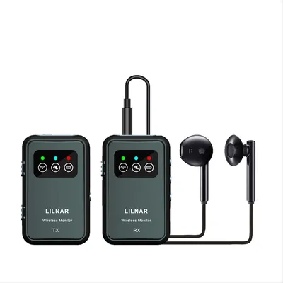 HEIßER Wireless in Ear Monitor System 2,4 G Kopfhörer Wiederaufladbare Sender Empfänger Unterstützung Stereo Mono Singer Studio Image