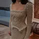 Sharon Said Luxury Dubai Gray Crystal Evening Dress with Long Sleeves Arabic Women Wedding Formal Party Gowns SS633 Customized