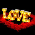 San Valentino AMORE Luci di segnalazione a LED Luci da lettera romantiche Decorazione desktop per la casa Puntelli per atmosfera di nozze Decorazioni per feste