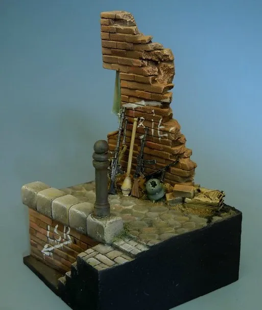 1/35 Modellbausatz Resinbausatz Europäische Straßenruinen Image