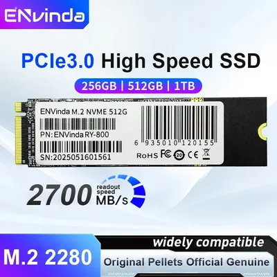 ENvinda RY800 M.2 SSD NVMe 256GB 512GB 1TB 2TB PCIe3.0 SSD Internal Solid State Drive Disk for Laptop Desktop PC