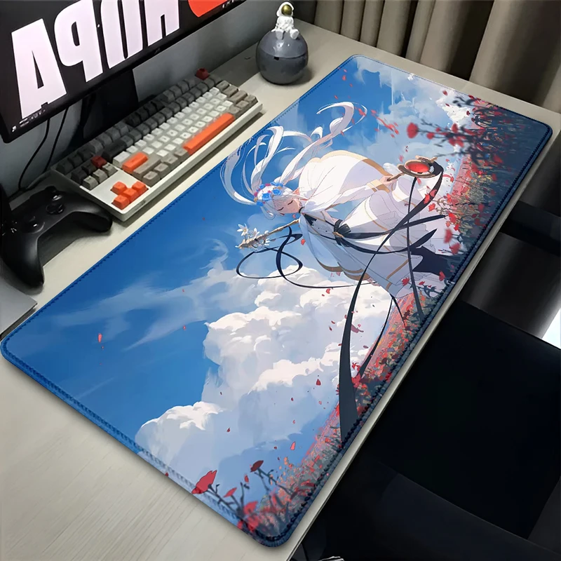 Anime Frieren Mousepad XXL HD Gaming Büro Schreibtisch XLPads groß für Computer rutschfeste Lockedge Mauspad Notebook Zubehör Pads Image