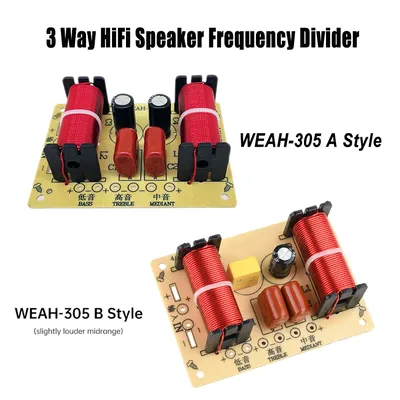 3 Way HiFi Speaker Frequency Divider 150W Audio Crossover Filter Treble Alto Bass Frequency Divider for Professional or Home Use