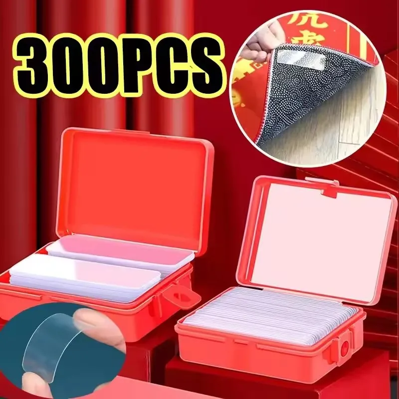 Wiederverwendbares doppelseitiges Klebeband, starke Haftung, Wandaufkleber, klebriger Ballon, spurloses Poster, klares Nano-Heimwerker Image