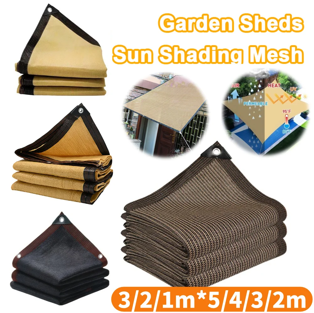 Wasserdichtes Sonnenschutztuch für den Außenbereich, UV-Schutz, Terrassenüberdachung, hitzebeständig, mit Ösen für Pflanzenabdeckung, Gewächshaus-Sonnenschutz Image