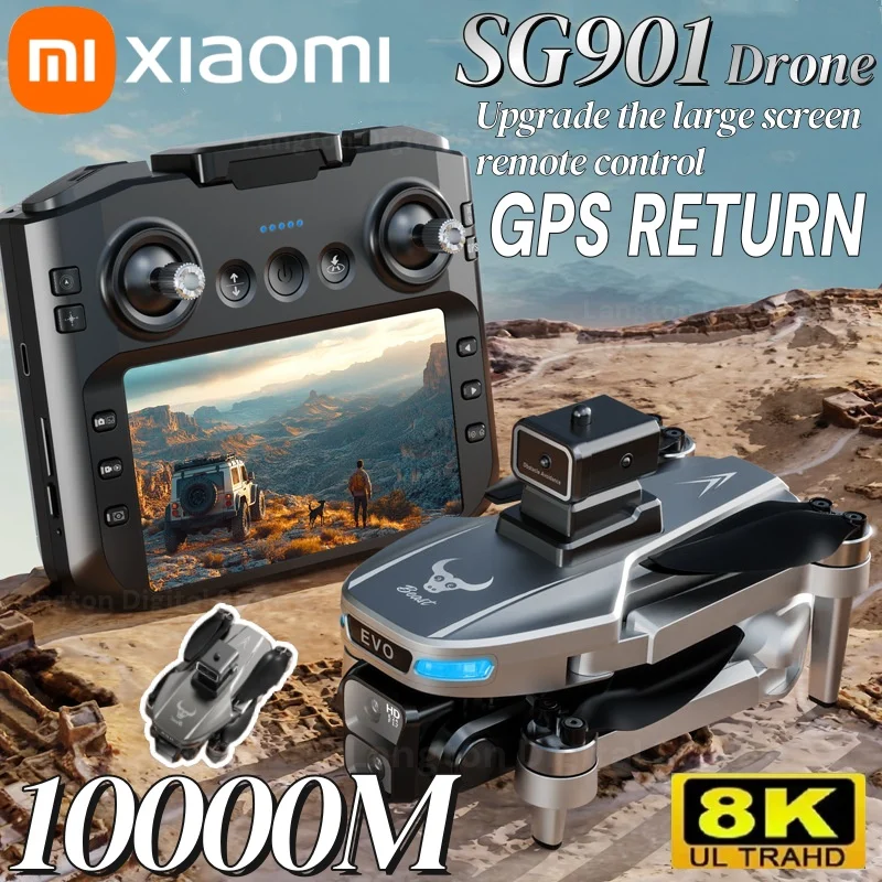 Xiaomi NEUE SG901 MAX GPS Drone Professionelle 8K Luft Vermeidung Hindernis Mit Großen Bildschirm Fernbedienung Klapp Bürstenlosen Drone