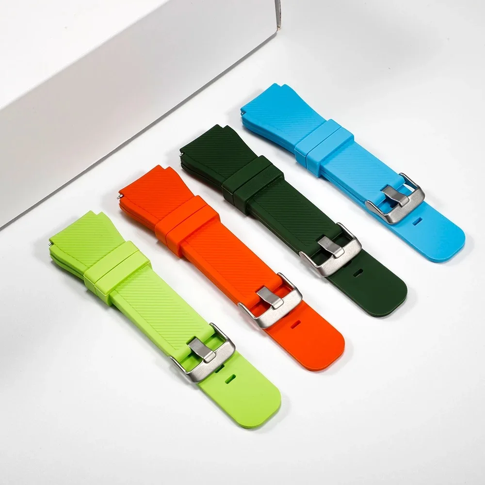 22 mm Silikonarmband für Samsung Galaxy Watch 3 45 mm Twill-Silikonarmband, universell für 22 mm breite Uhrenserie Image
