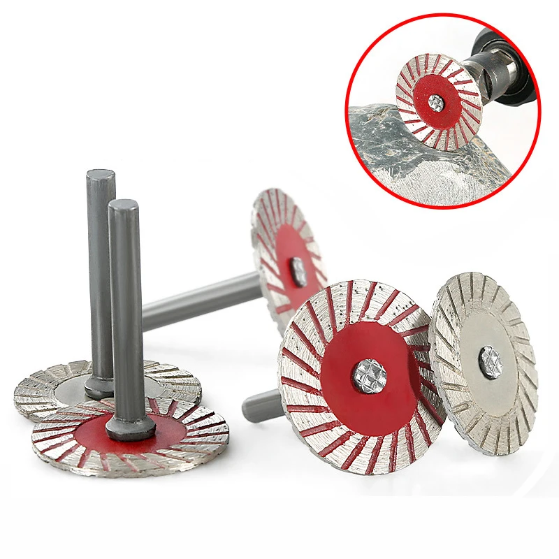 40mm Stein Carving Diamant Sägeblatt 6mm Schaft Durchmesser Elektrische Grinder Well Trocken Trennscheibe Carving Werkzeuge Zubehör Image