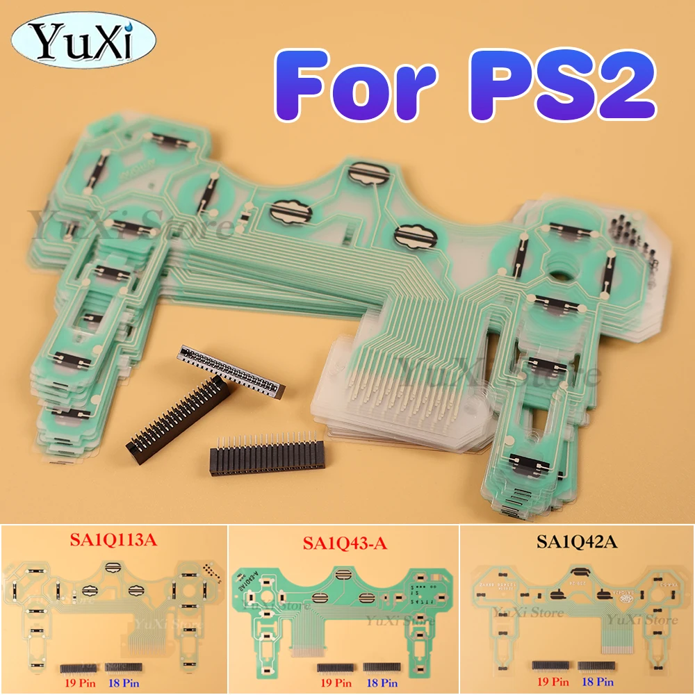 Für PS2 Band Platine Joystick Flex Kabel Leitfähigen Film Für PlayStation 2 SA1Q42A SA1Q43-A SA1Q113A 18Pin 19Pin Buchse