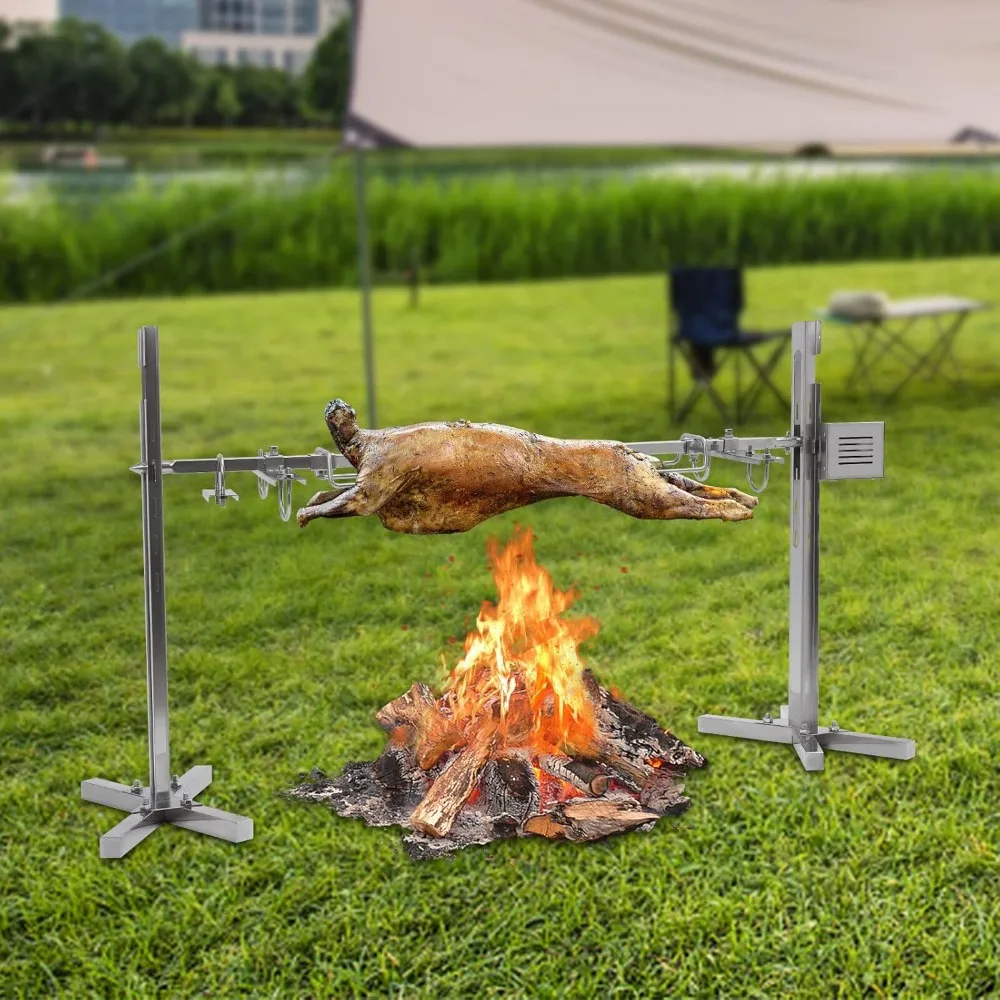 25 W elektrischer Drehteller, Gasgrill, Holzkohlegrill, Grillzubehör, elektrische 30-kg-Spindel mit Motor für den Garten im Freien Image