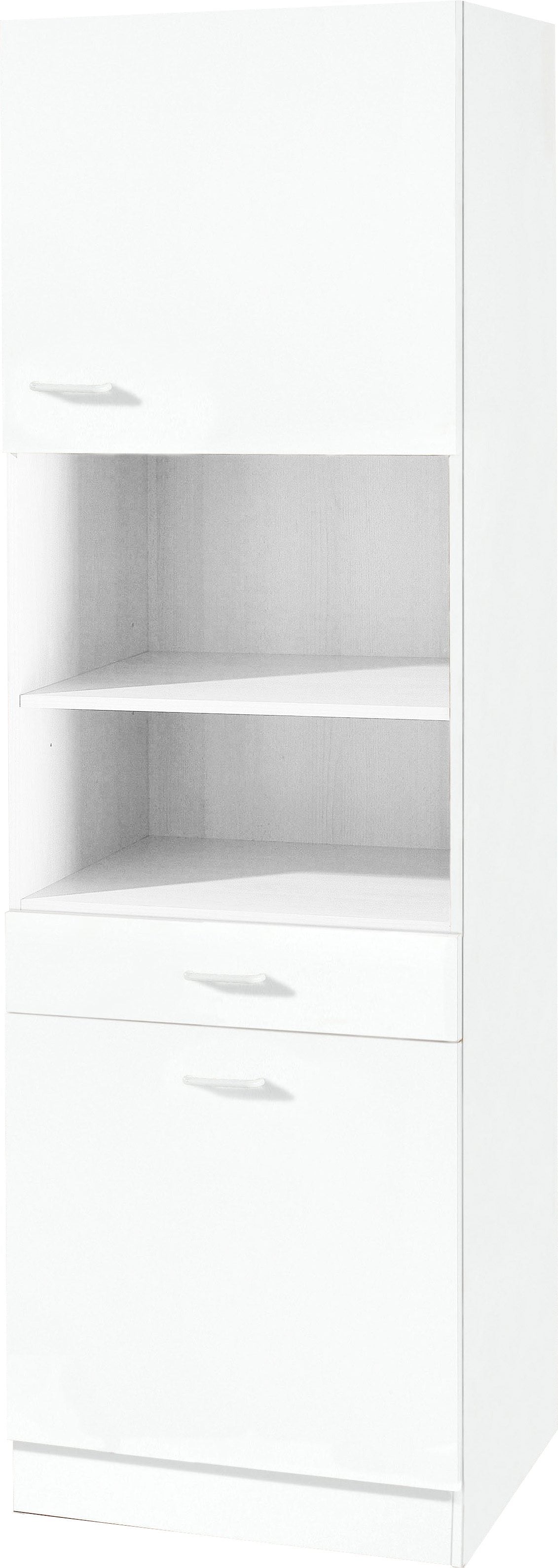 Mehrzweckschrank KOCHSTATION "KS-Elster", weiß, B:60cm H:200cm T:50cm, Holzwerkstoff, Schränke, Mehrzweckschrank, Breite 60 cm