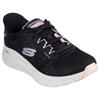 Slip-On Sneaker SKECHERS "ARCH FIT 2.0", Damen, Gr. 40, schwarz (schwarz, meliert), Textil, sportlich, Schuhe, Freizeitschuh mit Slip-ins