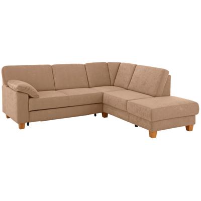 Ecksofa HOME AFFAIRE "Belfort L-Form", braun, B:243cm H:88cm T:91cm, Struktur fein ( 100% Polyester), Luxus-Microfaser ALTARA NUBUCK (100% Polyester), Luxus-Microfaser Vintageoptik(100% Polyester), Sofas, mit Federkern, wahlweise mit Bettfunktion... Image