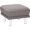 Hocker TRENDMANUFAKTUR "Cecilia II, modern und elegant, B/T 66/66cm", grau (taupe), B:66cm H:44cm T:66cm, Struktur fein (100% Polyester), Microfaser Vintage (100% Polyester), Struktur (100% Polyester), Hocker, Sitzhocker