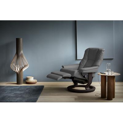 Relaxsessel STRESSLESS "Mayfair", grau (dunkelgrau dinamica), B:79cm H:101cm T:77cm, Leder BATICK: BATICK ist ein leicht korrigiertes, durchgefärbtes und genarbtes Möbelleder, bei dem die meisten Unebenheiten und Spuren in der Regel entfernt... Image