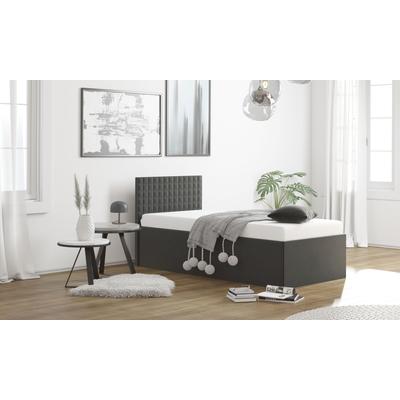 Polsterbett, grau (anthrazit), B:108cm L:210cm, WESTFALIA SCHLAFKOMFORT, Betten, mit Bettkasten bei Ausführung mit Matratze Image