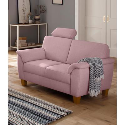 2-Sitzer HOME AFFAIRE "Texel", rosa (altrosa), B:156cm H:87cm T:88cm, Struktur ( 100% Polyester), Struktur fein ( 100% Polyester), Luxus-Microfaser ALTARA NUBUCK (100% Polyester), Sofas, mit Federkern und Kontrastnaht, Füße Buche eichefarben Image