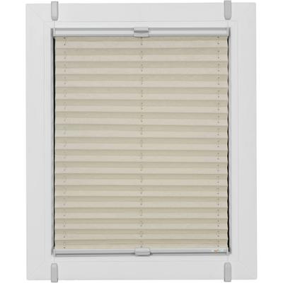 Plissee SUNLINES "One Size Style Crush", beige (sand, grau, grau), B:100cm H:160cm, Obermaterial: 85% Polyester, 15% sonstige Fasern, Plissees, Zubehörfarbe grau, zum Klemmen Image