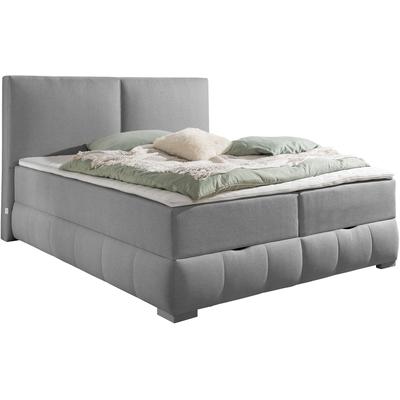 Boxbett "Wehma", grau, B:170cm L:213cm, GUIDO MARIA KRETSCHMER HOME & LIVING, Komplettbetten, in H2, H3 & H4 wählbar, inklusive Topper Image