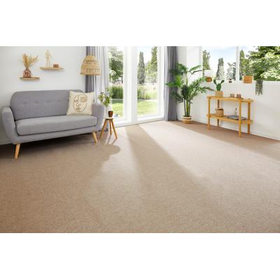 Teppichboden MY HOME "Ruth, melierte Schlinge, Made in Netherlands", beige, B:400cm H:4,5mm L:350cm, Kunstfaser, Teppiche, Breite 400 & 500 cm, robust, pflegeleicht, antistatisch Image