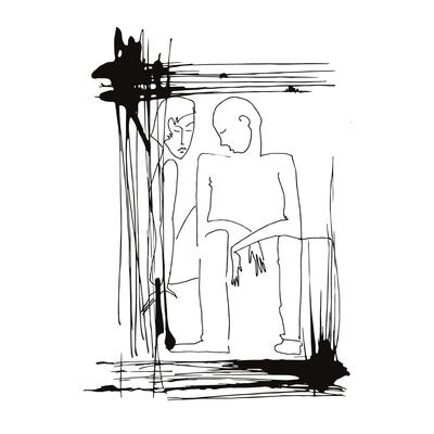 Acrylglasbild QUEENCE "Mann und Frau", schwarz (farbe bild(er): schwarz), B:100cm H:150cm T:2,4cm, Bilder, Fine Art-Print in Galeriequalität Image