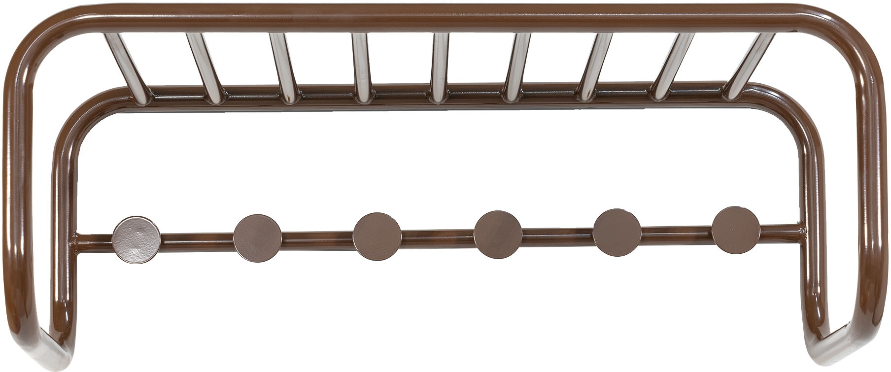 Garderobenleiste SPINDER DESIGN "RETRO Garderobe", braun (chocolate braun), B:72cm H:24,8cm T:35,2cm, Metall, Garderobenhalter