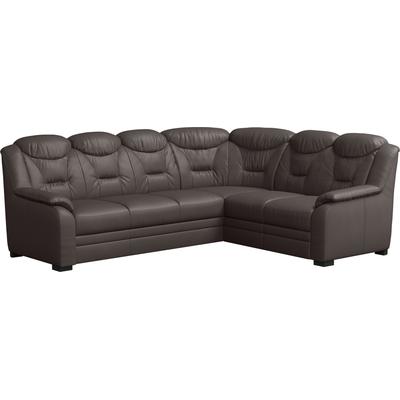 Ecksofa COTTA "Marcus L-Form", braun (mud), B:263cm H:99cm T:211cm, 64% Polyurethan, 25% Polyester, 11% Baumwolle, Sofas, wahlweise mit Bettfunktion & Stauraum Image