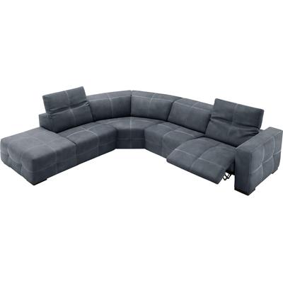 Ecksofa EGOITALIANO "Sauvanne, Designsofa der Extraklasse, elegant und bequem", grau (charcoal), B:300cm H:100cm T:274cm, Sofas, wahlweise mit elektrischer Relaxfunktion, Kopfteilverstellung Image